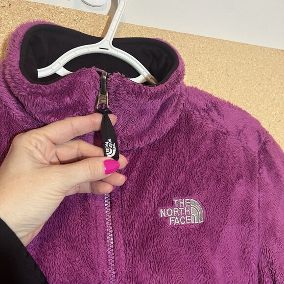 The North Face Jacket Women Purple Osito Full Zipper Pockets Size Small Fleece - Picture 7 of 13